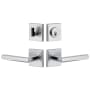 Viaggio Motivo Left Handed Solid Brass Single Cylinder Keyed Entry Door Lever Set and Deadbolt Combo Pack - 2-3/4" Backset Bright Chrome