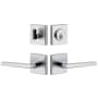 Viaggio Motivo Left Handed Solid Brass Single Cylinder Keyed Entry Door Lever Set and Deadbolt Combo Pack - 2-3/4" Backset Bright Chrome