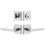 Viaggio Motivo Left Handed Solid Brass Single Cylinder Keyed Entry Door Lever Set and Deadbolt Combo Pack - 2-3/4" Backset Bright Chrome