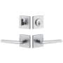 Viaggio Motivo Right Handed Solid Brass Single Cylinder Keyed Entry Door Lever Set and Deadbolt Combo Pack - 2-3/4" Backset Bright Chrome