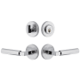 Viaggio Motivo Left Handed Solid Brass Single Cylinder Keyed Entry Door Lever Set and Deadbolt Combo Pack - 2-3/8" Backset Bright Chrome