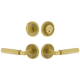 Viaggio Motivo Left Handed Solid Brass Single Cylinder Keyed Entry Door Lever Set and Deadbolt Combo Pack - 2-3/8" Backset Satin Brass