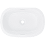 Victoria and Albert Barcelona 20-7/8" Oval Limestone Undermount Bathroom Sink with Overflow Standard White