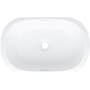 Victoria and Albert Barcelona 20-7/8" Oval Limestone Undermount Bathroom Sink with Overflow Standard Matte White