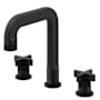 Vigo Wythe 1.2 GPM 9" H Double Handle Widespread Bathroom Faucet Matte Black