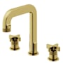 Vigo Wythe 1.2 GPM 9" H Double Handle Widespread Bathroom Faucet Matte Brushed Gold