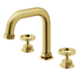 Vigo Hart 1.2 GPM 8" H Double Handle Widespread Bathroom Faucet Matte Brushed Gold