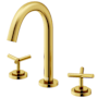 Vigo Jewel 1.2 GPM 9" H Double Handle Widespread Bathroom Faucet Matte Brushed Gold