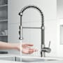 Vigo Edison 1.8 GPM 19" H Single Handle Single Hole Pre-Rinse Pull Down Kitchen Faucet with Touchless Sensor Stainless Steel