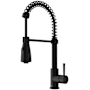 Vigo Brant 1.8 GPM 19" H Single Handle Single Hole Pre-Rinse Pull Down Kitchen Faucet Matte Black