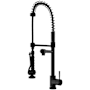 Vigo Zurich 1.8 GPM 27" H Single Handle Single Hole Pre-Rinse Pull Down Kitchen Faucet Matte Black