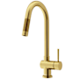 Vigo Gramercy 1.8 GPM 17" H Single Handle Single Hole Pull Down Kitchen Faucet with Touchless Sensor Matte Brushed Gold
