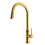 Vigo Bristol 1.8 GPM 19" H Single Handle Single Hole Pre-Rinse Pull Down Kitchen Faucet Matte Brushed Gold