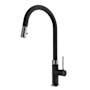 Vigo Bristol 1.8 GPM 19" H Single Handle Single Hole Pre-Rinse Pull Down Kitchen Faucet Stainless Steel / Matte Black