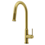 Vigo Hart 1.8 GPM 18" H Single Handle Single Hole Pre-Rinse Pull Down Kitchen Faucet Matte Brushed Gold