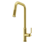 Vigo Hart 1.8 GPM 18" H Single Handle Single Hole Pre-Rinse Pull Down Kitchen Faucet Matte Brushed Gold
