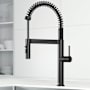 Vigo Edison 1.8 GPM 20" H Single Handle Single Hole Pre-Rinse Pull Down Kitchen Faucet Matte Black