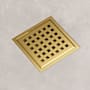 Vigo Elan 4" Square Shower Drain Matte Brushed Gold