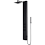 Vigo Rector 55" H 2-Jet Thermostatic Shower Panel with Shower Head, Hand Shower, Body Sprays, Shower Arm, Hose, and Valve Trim Matte Black