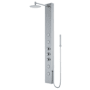 Vigo Ellington 59" H 4-Jet Thermostatic Shower Panel with Shower Head, Hand Shower, Body Sprays, Shower Arm, Hose, and Valve Trim Stainless Steel