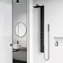 Vigo Sutton 58" H 4-Jet Thermostatic Shower Panel with Shower Head, Hand Shower, Body Sprays, and Hose Matte Black