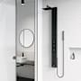 Vigo Bowery 58" H 4-Jet Thermostatic Shower Panel with Shower Head, Hand Shower, Body Sprays, and Hose Matte Black