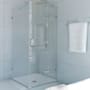 Vigo Monteray 73" High x 34" Wide x 34" Deep Hinged Frameless Shower Enclosure with Clear Glass Chrome