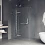 Vigo Monteray 73" High x 38" Wide x 30" Deep Hinged Frameless Shower Enclosure with Clear Glass Chrome