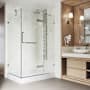 Vigo Monteray 79" High x 40" Wide x 32" Deep Hinged, Pivot Frameless Shower Enclosure with Clear Glass Chrome