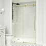 Vigo Elan E-Class 76" High x 56" Wide Sliding Frameless Shower Door with Clear Glass Matte Gold