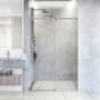 Vigo Elan Hart 76" High x 60" Wide Sliding Frameless Shower Door with Clear Glass Chrome