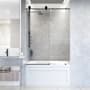 Vigo Elan Hart 66" High x 60" Wide x 2-3/4" Deep Sliding Frameless Shower Enclosure with Clear Glass Matte Black