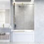 Vigo Elan Hart 66" High x 60" Wide x 2-3/4" Deep Sliding Frameless Shower Enclosure with Clear Glass Matte Brushed Gold