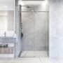 Vigo Elan Hart 76" High x 60" Wide Sliding Frameless Shower Door with Clear Glass Stainless Steel