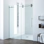Vigo Elan 74" High x 56" Wide Sliding Frameless Shower Door with Clear Glass Chrome