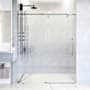 Vigo Elan 74" High x 60" Wide Sliding Frameless Shower Door with Patterned Glass Chrome