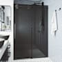 Vigo Elan 74" High x 72" Wide Sliding Frameless Shower Door with Tinted Glass Matte Black
