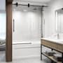 Vigo Elan 66" High x 60" Wide Sliding Frameless Tub Door with Clear Glass Matte Black