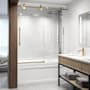 Vigo Elan 66" High x 60" Wide Sliding Frameless Tub Door with Clear Glass Matte Gold
