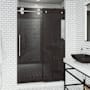 Vigo Elan 74" High x 60" Wide Sliding Frameless Shower Door with Tinted Glass Stainless Steel