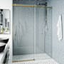 Vigo Luca 79" High x 60" Wide Sliding Frameless Shower Door with Clear Glass Matte Brushed Gold
