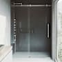Vigo Luca 79" High x 60" Wide Sliding Frameless Shower Door with Clear Glass Stainless Steel