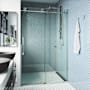 Vigo Elan Cass 76" High x 64" Wide Sliding Frameless Shower Door with Clear Glass Chrome
