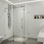 Vigo Winslow 74" High x 58" Wide x 35" Deep Sliding Frameless Shower Enclosure with Clear Glass Chrome