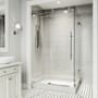 Vigo Elan E-Class 82" High x 48" Wide x 36" Deep Hinged Frameless Shower Enclosure with Clear Glass Chrome