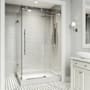 Vigo Elan E-Class 82" High x 48" Wide x 36" Deep Hinged Frameless Shower Enclosure with Clear Glass Chrome