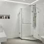 Vigo Piedmont 73" High x 34" Wide x 34" Deep Hinged Frameless Shower Enclosure with Clear Glass Chrome