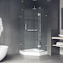 Vigo Piedmont 79" High x 36" Wide x 36" Deep Hinged Frameless Shower Enclosure with Clear Glass Chrome