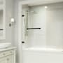 Vigo Rialto 58" High x 34" Wide Hinged Frameless Tub Door with Clear Glass Matte Black