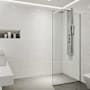 Vigo Zenith 74" High x 34-1/8" Wide Shower Screen Frameless Shower Door with Clear and Tinted Glass Chrome